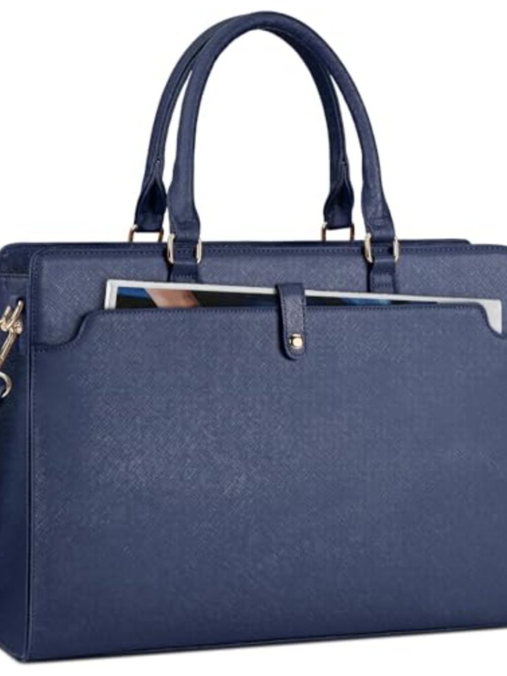 PU Leather Laptop Tote Bag 15.6 inch Waterproof Messenger Shoulder Bag